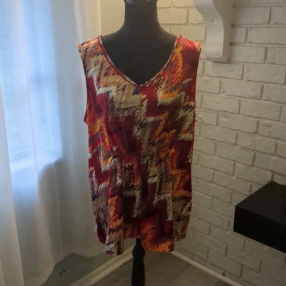 Lane Bryant Tops - **3/$10** Lane Bryant Multicolor Zigzag Blouse